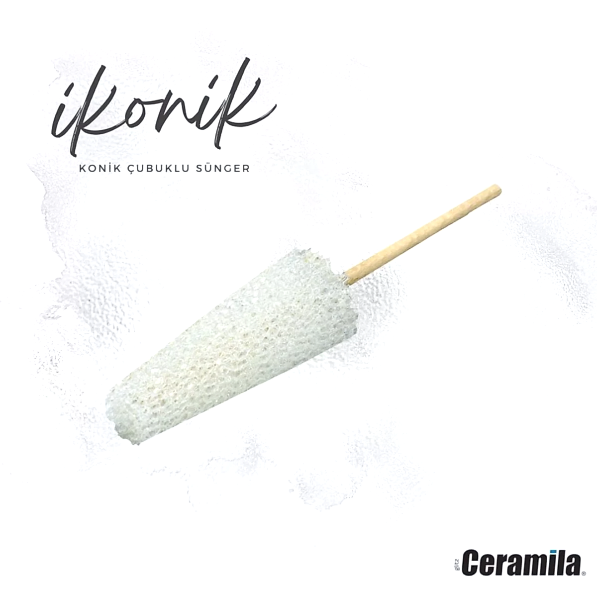 Ceramila - İkonik 3010 Beyaz Çubuklu Rötuş Süngeri