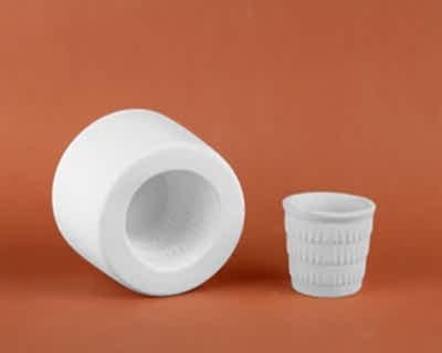  - Motifli Kısa Fincan Döküm Kalıbı 6x6 cm