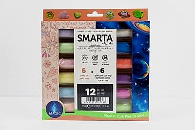 Smarta™ - Smarta 12'li Magic Hava ile Kuruyan Modelleme Hamuru Seti (25g x12 adet)